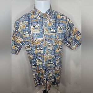 Vntg Kahala Hawaiian Short Sleeved Button Down Men's Large
